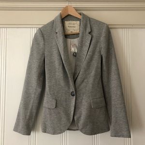 Anthropologie Gray jersey blazer